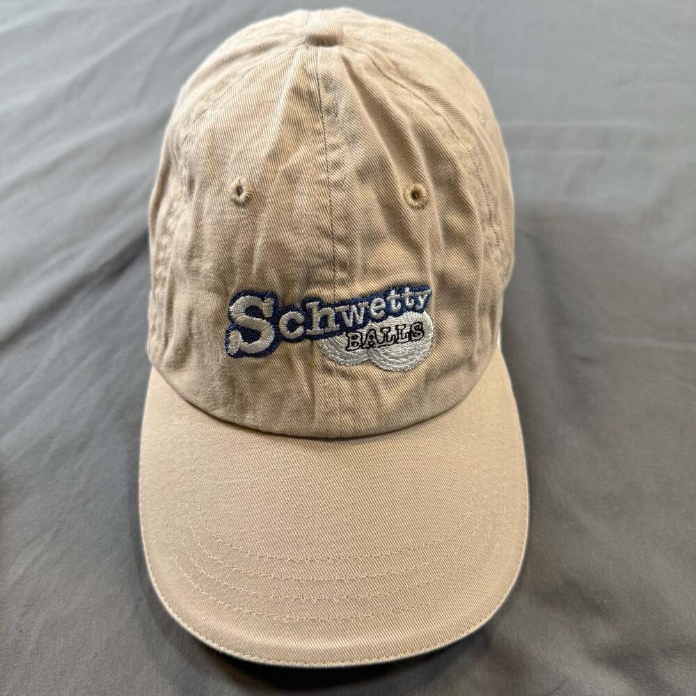 Saturday Night Live Schwetty Balls Embroidered Hat Cap Tan